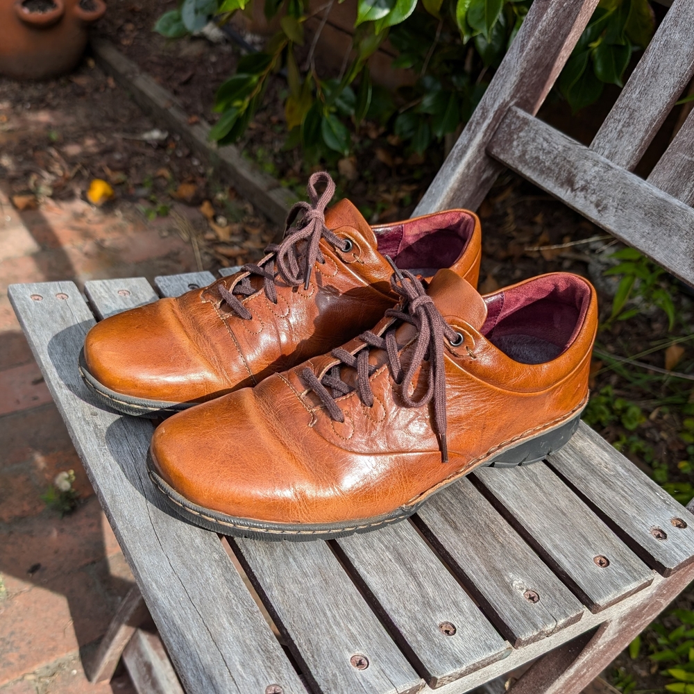 Josef Seibel Tan Leather Oxfords